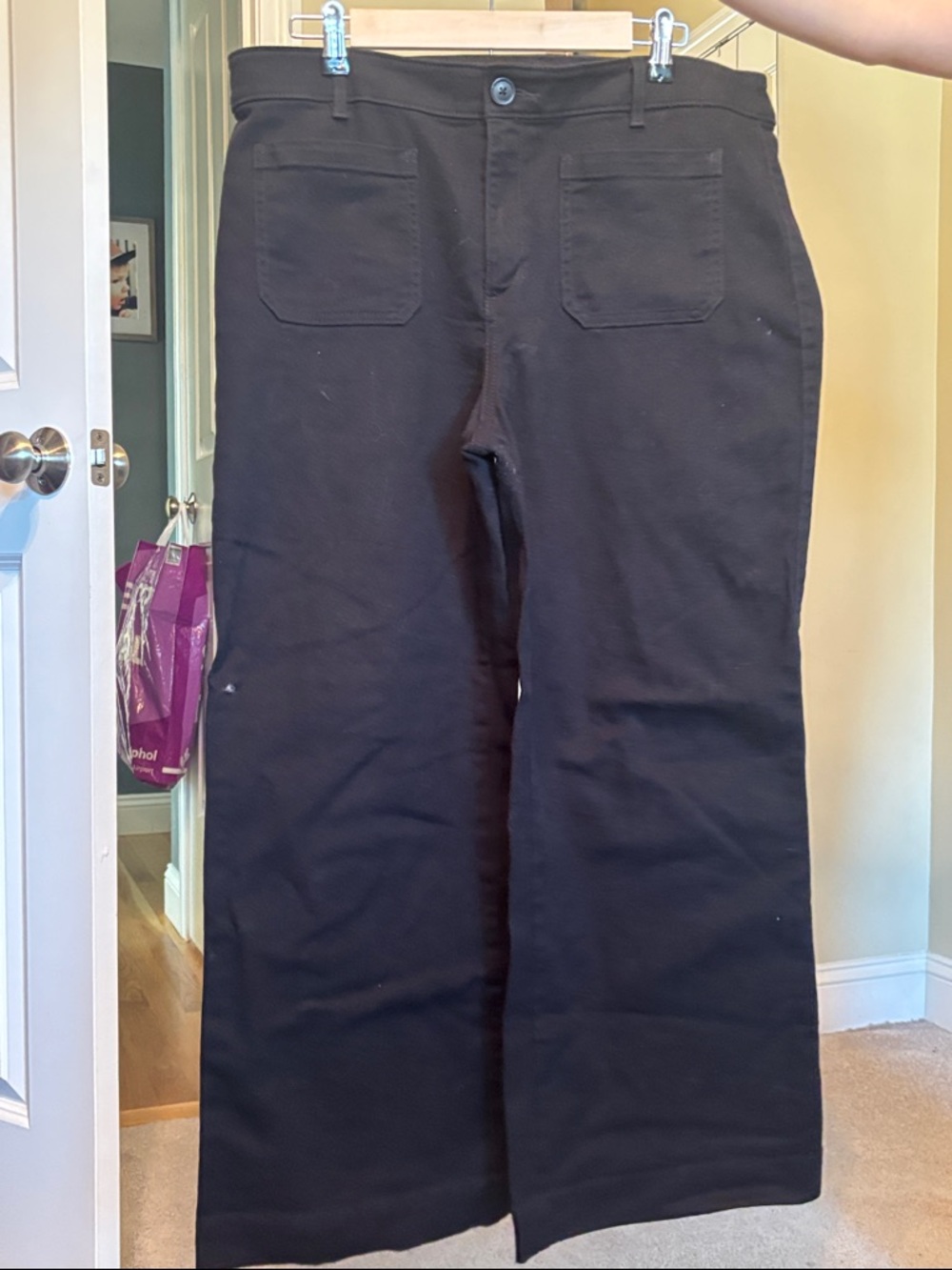 LOFT Black Wide Leg Jeans